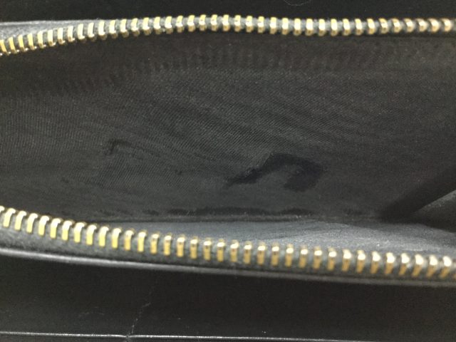 BOTTEGA VENETA（ボッテガヴェネタ）のファスナー交換と小銭入れの内張り交換が完了しました（大阪府大阪市K様）before03