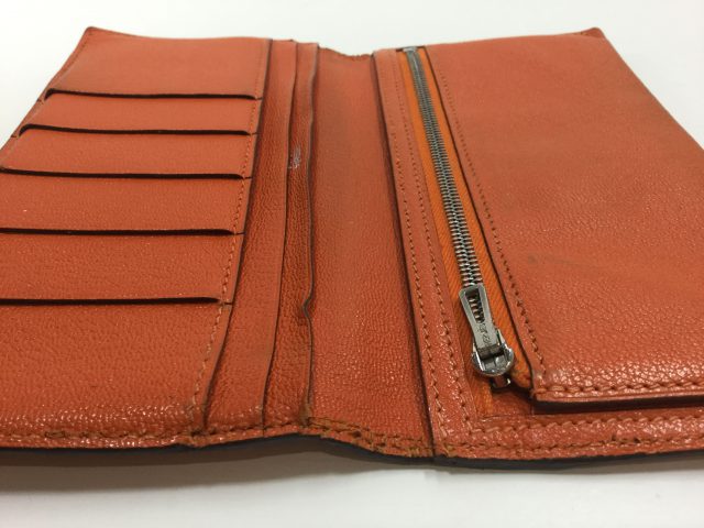 エルメス（Hermès）のお財布のベルト・ループ作成、ほつれ縫いが完了しました（愛知県名古屋市M様）after02